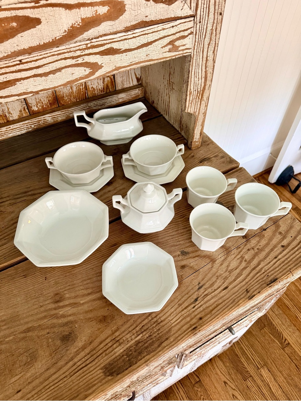 Johnson Brothers White Octagonal Dinnerware Set